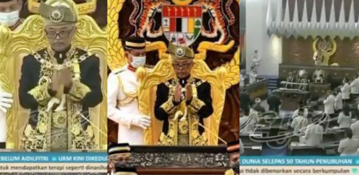 (Video) Agong Dan Semua Ahli Parlimen Berdiri Beri Tepukan Gemuruh Buat “Frontliners” Perangi Covid-19